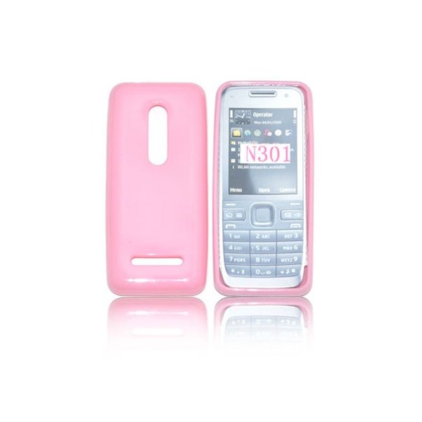 CUSTODIA GEL TPU SILICONE LUCIDA NOKIA 301 COLORE ROSA