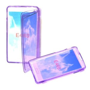 CUSTODIA GEL TPU SILICONE FLIP BOOK per LG OPTIMUS L5 II, E460 COLORE VIOLA