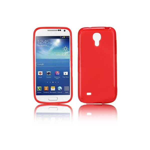 CUSTODIA GEL TPU SILICONE LUCIDA per SAMSUNG I9190 GALAXY S4 MINI, I9192, I9195 COLORE ROSSO