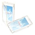 CUSTODIA GEL TPU SILICONE FLIP BOOK per LG OPTIMUS L9, P760 COLORE BIANCO TRASPARENTE