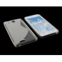 CUSTODIA GEL TPU SILICONE DOUBLE per ALCATEL ONE TOUCH 6033 IDOL ULTRA COLORE BIANCO-TRASPARENTE