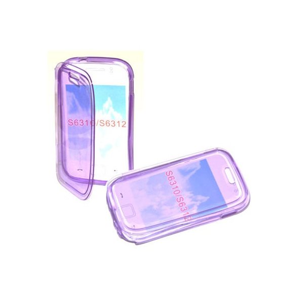 CUSTODIA GEL TPU SILICONE FLIP BOOK per SAMSUNG S6310 GALAXY YOUNG, S6312 GALAXY YOUNG DUOS COLORE VIOLA