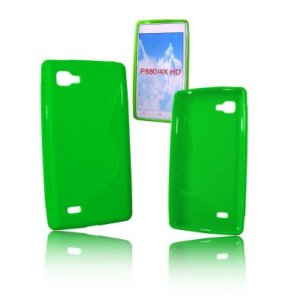 CUSTODIA GEL TPU SILICONE DOUBLE per LG P880 OPTIMUS 4X HD COLORE VERDE