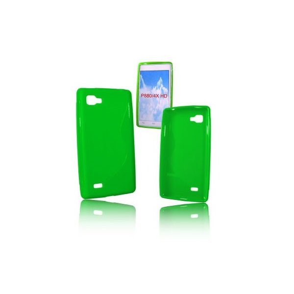 CUSTODIA GEL TPU SILICONE DOUBLE per LG P880 OPTIMUS 4X HD COLORE VERDE