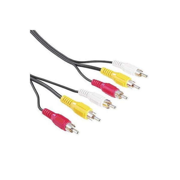 CAVO AUDIO/VIDEO DA 3 RCA MASCHIO A 3 RCA MASCHIO LUNGHEZZA 1,5 Mt. 3R-1.5