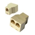 ADATTATORE TELEFONICO RJ11 1 ENTRATA FEMMINA / 2 PRESE FEMMINE PLUG 6P4C 6P-121 SFUSO IN BULK