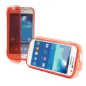 CUSTODIA GEL TPU SILICONE FLIP BOOK per SAMSUNG I9190 GALAXY S4 MINI, I9192, I9195 COLORE ARANCIONE