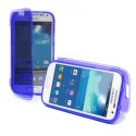 CUSTODIA GEL TPU SILICONE FLIP BOOK per SAMSUNG I9190 GALAXY S4 MINI, I9192, I9195 COLORE BLU