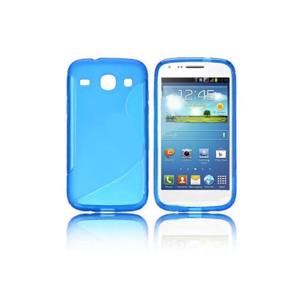 CUSTODIA GEL TPU SILICONE per SAMSUNG I8260 GALAXY CORE, I8262 COLORE BLU