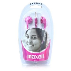 AURICOLARE STEREO per MP3 E MP4 CON JACK DA 3,5 mm COLORE FUCSIA 190243 EB-98P STEREO EAR BUDS MAXELL BLISTER