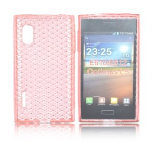 CUSTODIA GEL TPU SILICONE SEMI-RIGIDA per LG OPTIMUS L5, E610, E612 COLORE ROSA