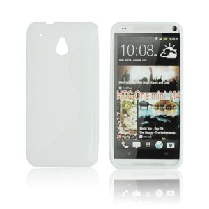 CUSTODIA GEL TPU SILICONE DOUBLE per HTC ONE MINI, M4 COLORE BIANCO