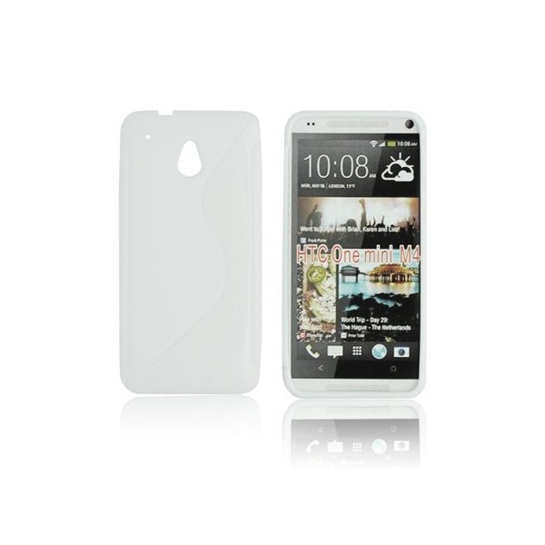 CUSTODIA GEL TPU SILICONE DOUBLE per HTC ONE MINI, M4 COLORE BIANCO