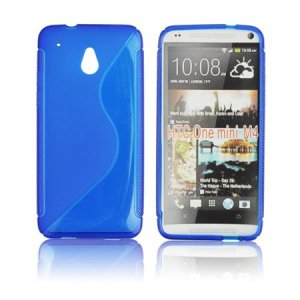 CUSTODIA GEL TPU SILICONE DOUBLE per HTC ONE MINI, M4 COLORE BLU