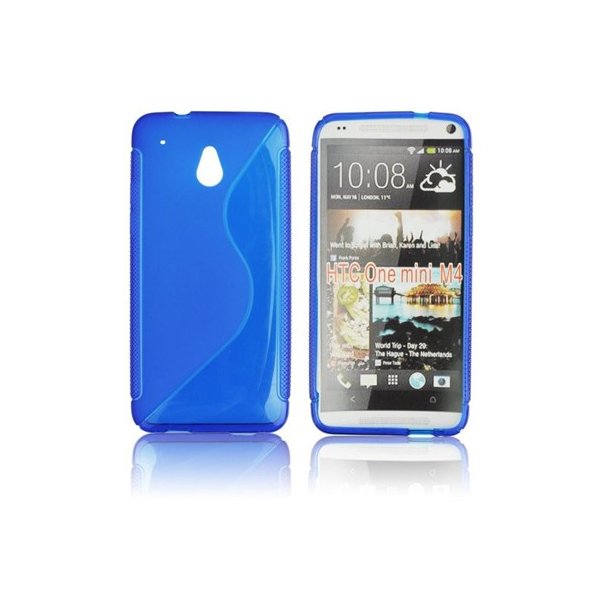 CUSTODIA GEL TPU SILICONE DOUBLE per HTC ONE MINI, M4 COLORE BLU