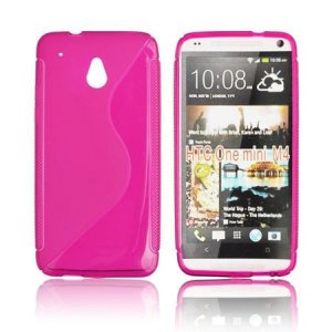 CUSTODIA GEL TPU SILICONE DOUBLE per HTC ONE MINI, M4 COLORE ROSA