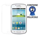 PELLICOLA PROTEGGI DISPLAY SAMSUNG S7570 GALAXY TREND II, S7572 GALAXY TREND II DUOS CONFEZIONE 2 PEZZI