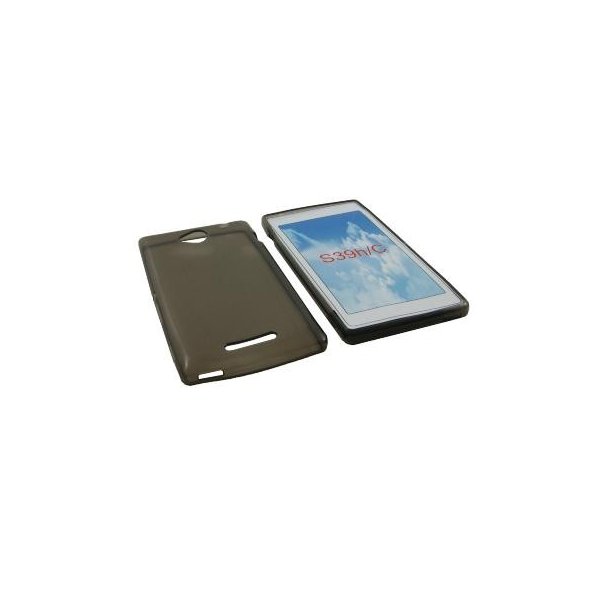 CUSTODIA GEL TPU SILICONE per SONY XPERIA C, C2305, S39H COLORE NERO