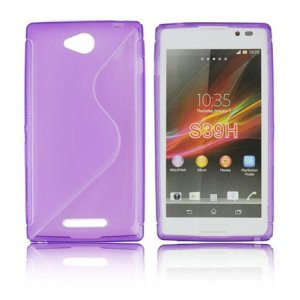 CUSTODIA GEL TPU SILICONE DOUBLE per SONY XPERIA C, C2305, S39H COLORE VIOLA