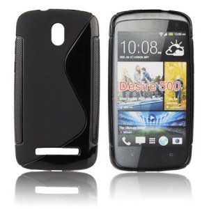 CUSTODIA GEL TPU SILICONE DOUBLE per HTC DESIRE 500 COLORE NERO