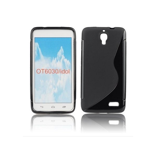 CUSTODIA GEL TPU SILICONE DOUBLE per ALCATEL ONE TOUCH IDOL 6030 COLORE NERO