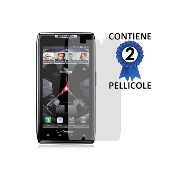 PELLICOLA PROTEGGI DISPLAY MOTOROLA DROID MAXX CONFEZIONE 2 PEZZI