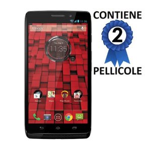 PELLICOLA PROTEGGI DISPLAY MOTOROLA DROID ULTRA CONFEZIONE 2 PEZZI