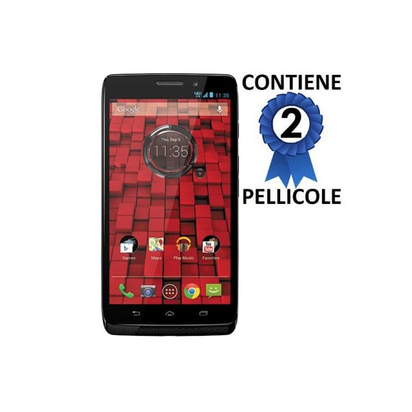 PELLICOLA PROTEGGI DISPLAY MOTOROLA DROID ULTRA CONFEZIONE 2 PEZZI