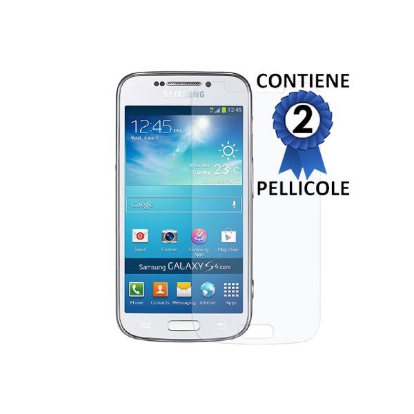 PELLICOLA PROTEGGI DISPLAY SAMSUNG C1010 GALAXY S4 ZOOM, C101 CONFEZIONE 2 PEZZI