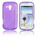 CUSTODIA GEL TPU SILICONE DOUBLE per SAMSUNG S7562 GALAXY S DUOS, S7560 GALAXY TREND, S7580 COLORE VIOLA