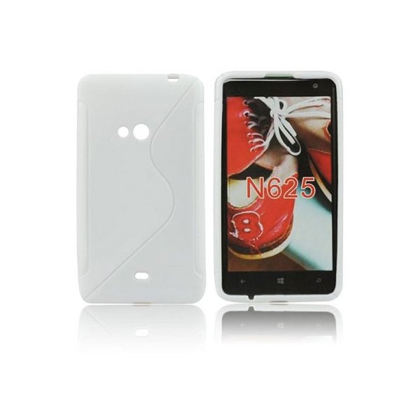 CUSTODIA GEL TPU SILICONE DOUBLE per NOKIA LUMIA 625 COLORE BIANCO