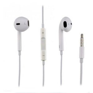 AURICOLARE STEREO con CONNETTORE JACK 3,5mm - TASTO DI RISPOSTA E VOLUME COLORE BIANCO APPLE MD827ZM/A BULK