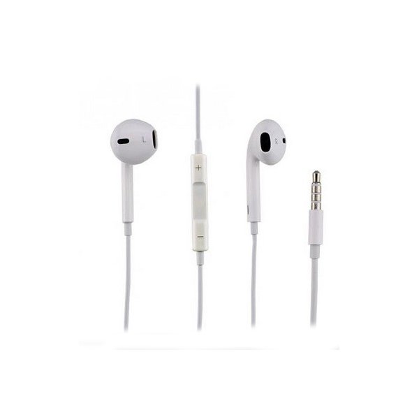 AURICOLARE STEREO con CONNETTORE JACK 3,5mm - TASTO DI RISPOSTA E VOLUME COLORE BIANCO APPLE MD827ZM/A BULK