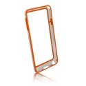 CUSTODIA BUMPER GEL TPU SILICONE SEMI-RIGIDO per SAMSUNG GALAXY NOTE 3, N9000, N9002, N9005 ARANCIO-TRASPARENTE-ARANCIO