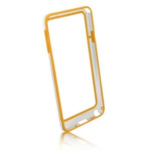 CUSTODIA BUMPER GEL TPU SILICONE SEMI-RIGIDO per SAMSUNG GALAXY NOTE 3, N9000, N9002, N9005 GIALLO-TRASPARENTE-GIALLO