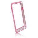 CUSTODIA BUMPER GEL TPU SILICONE SEMI-RIGIDO per SAMSUNG GALAXY NOTE 3, N9000, N9002, N9005 ROSA-TRASPARENTE-ROSA