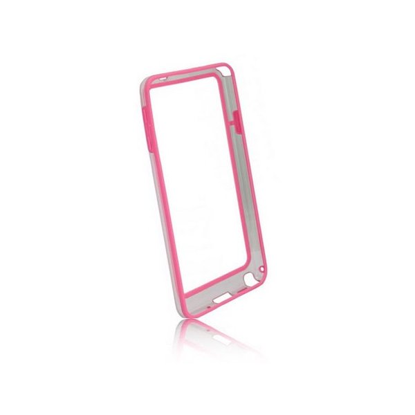 CUSTODIA BUMPER GEL TPU SILICONE SEMI-RIGIDO per SAMSUNG GALAXY NOTE 3, N9000, N9002, N9005 ROSA-TRASPARENTE-ROSA