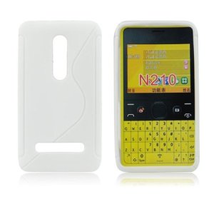 CUSTODIA GEL TPU SILICONE DOUBLE NOKIA ASHA 210 COLORE BIANCO