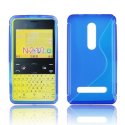 CUSTODIA GEL TPU SILICONE DOUBLE NOKIA ASHA 210 COLORE BLU