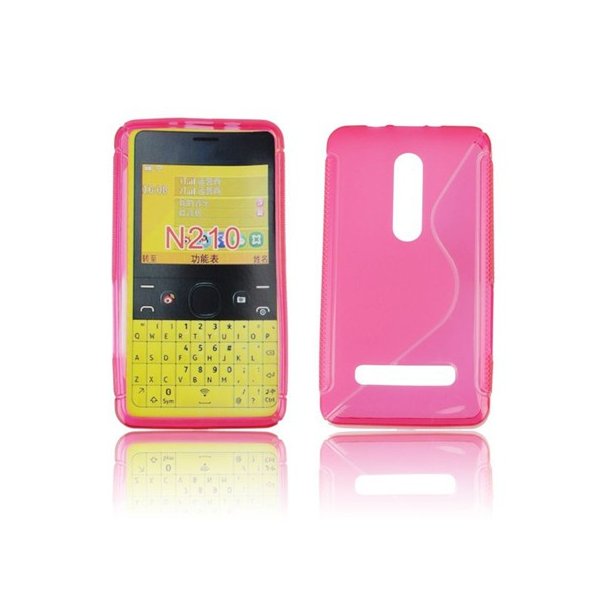 CUSTODIA GEL TPU SILICONE DOUBLE NOKIA ASHA 210 COLORE ROSA