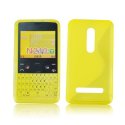 CUSTODIA GEL TPU SILICONE DOUBLE NOKIA ASHA 210 COLORE GIALLO