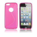 CUSTODIA GEL TPU SILICONE DOUBLE per APPLE IPHONE 5c COLORE ROSA