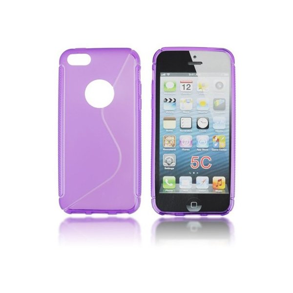 CUSTODIA GEL TPU SILICONE DOUBLE per APPLE IPHONE 5c COLORE VIOLA