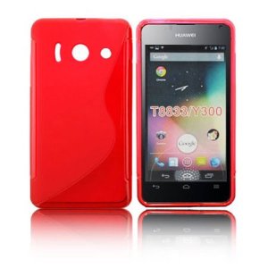 CUSTODIA GEL TPU SILICONE DOUBLE per HUAWEI ASCEND Y300, U8833 COLORE ROSSO