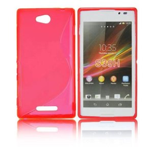 CUSTODIA GEL TPU SILICONE DOUBLE per SONY XPERIA C, C2305, S39H COLORE ROSSO