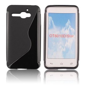 CUSTODIA GEL TPU SILICONE DOUBLE per ALCATEL ONE TOUCH STAR 6010 COLORE NERO