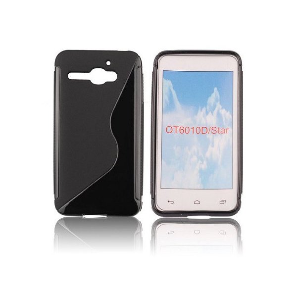 CUSTODIA GEL TPU SILICONE DOUBLE per ALCATEL ONE TOUCH STAR 6010 COLORE NERO