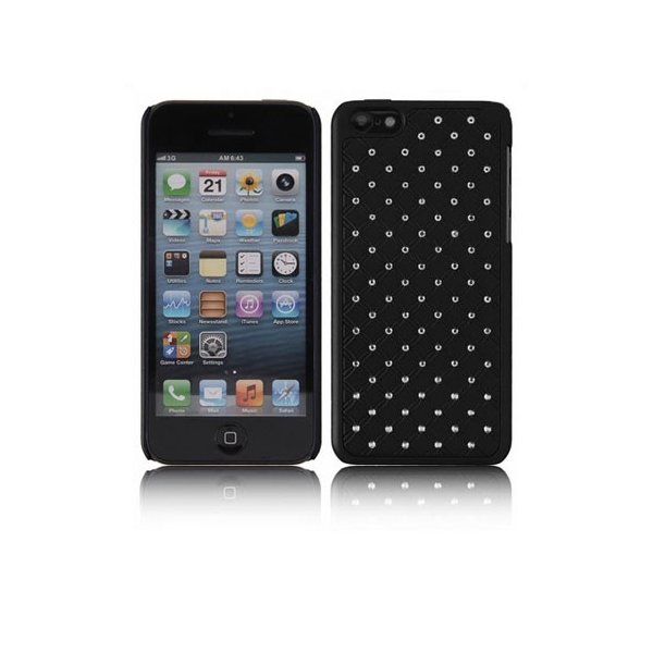 CUSTODIA BACK RIGIDA CON BRILLANTINI per APPLE IPHONE 5c COLORE NERO