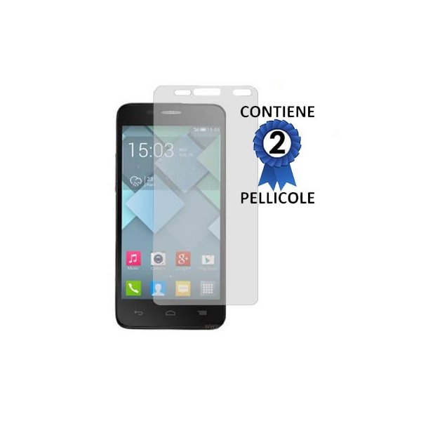 PELLICOLA PROTEGGI DISPLAY ALCATEL ONE TOUCH IDOL MINI 6012 CONFEZIONE 2 PEZZI