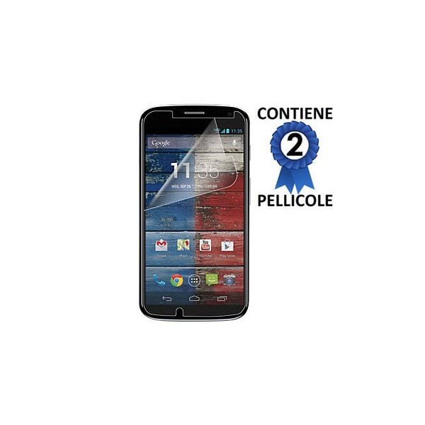 PELLICOLA PROTEGGI DISPLAY MOTOROLA MOTO X CONFEZIONE 2 PEZZI